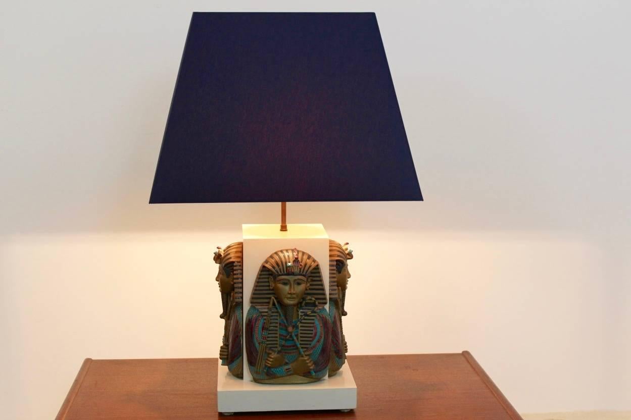 Exclusive Pharaoh Toetanchamon Table Lamp, France 1950s For Sale 2