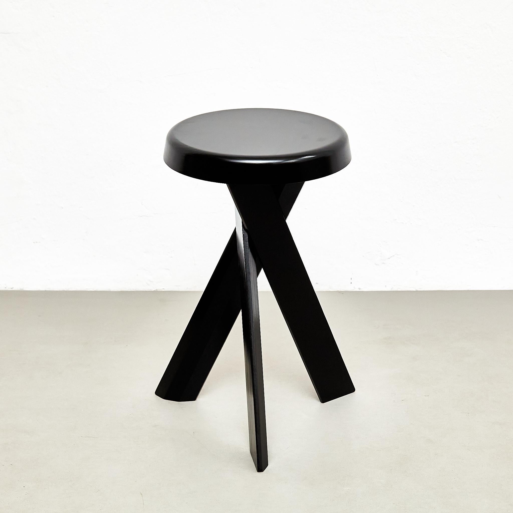 Exclusive Pierre Chapo S31b Black Edition Stool, a Timeless French Masterpiece 5