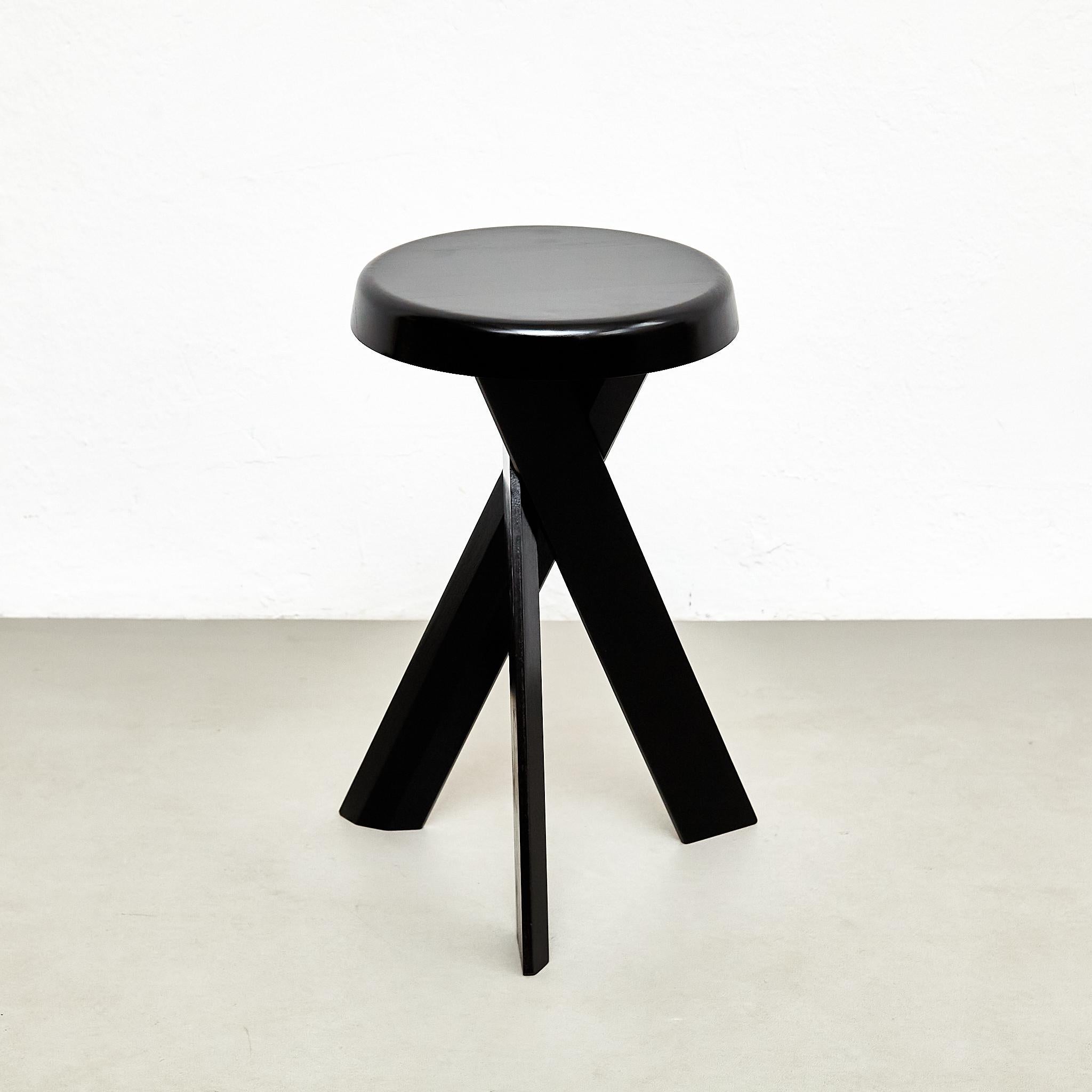 Exclusive Pierre Chapo S31b Black Edition Stool, a Timeless French Masterpiece 7