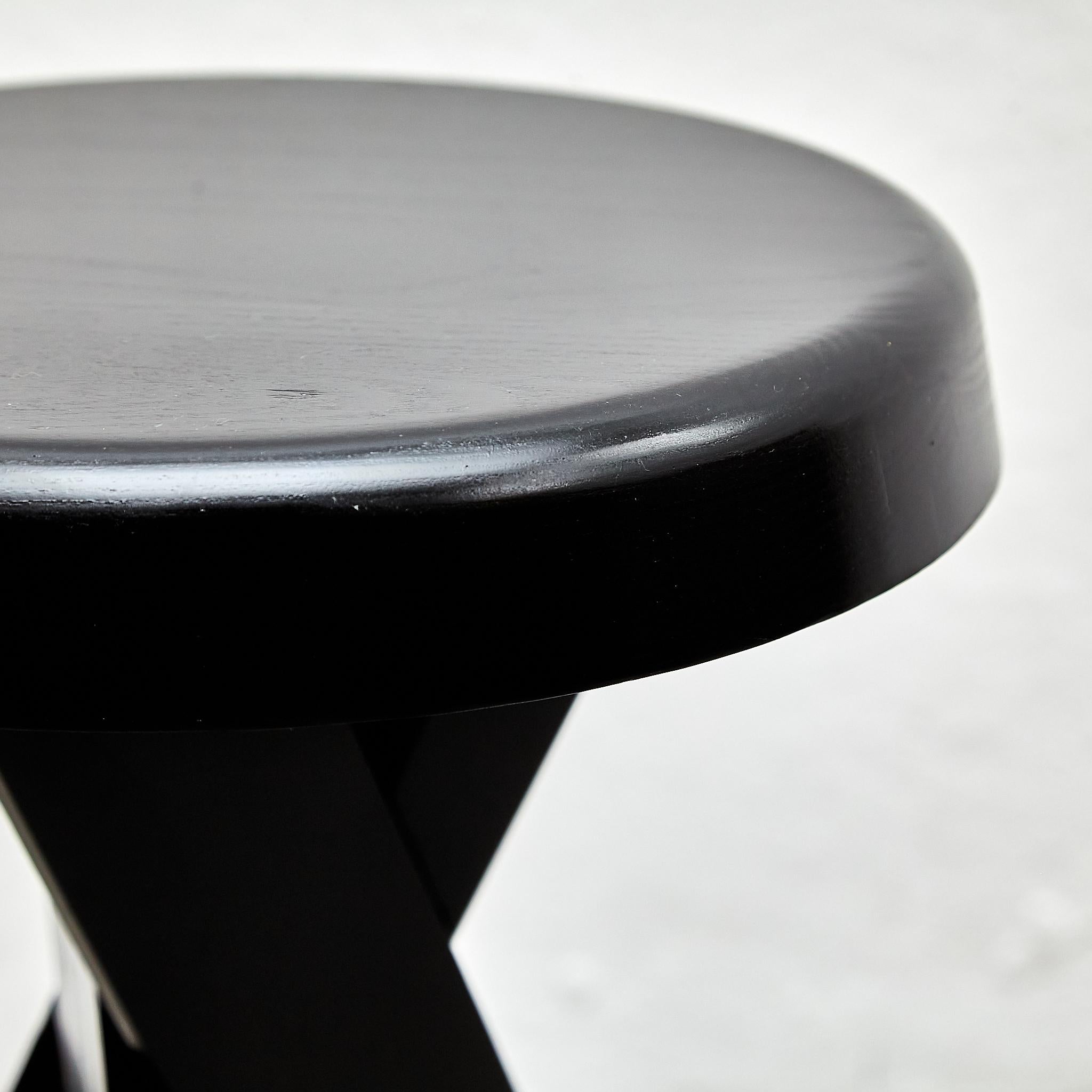 Exclusive Pierre Chapo S31b Black Edition Stool, a Timeless French Masterpiece 2