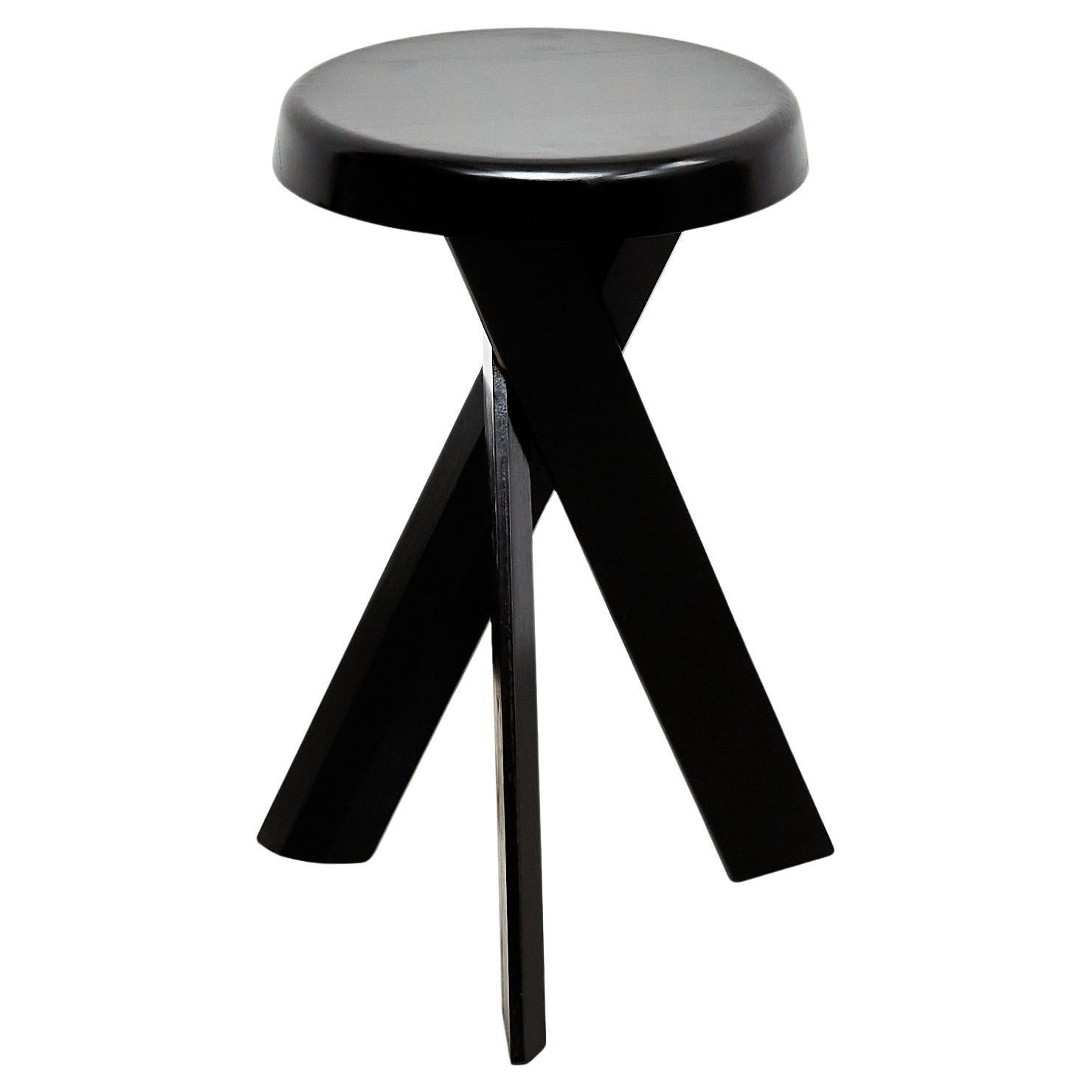 Exclusive Pierre Chapo S31b Black Edition Stool, a Timeless French Masterpiece