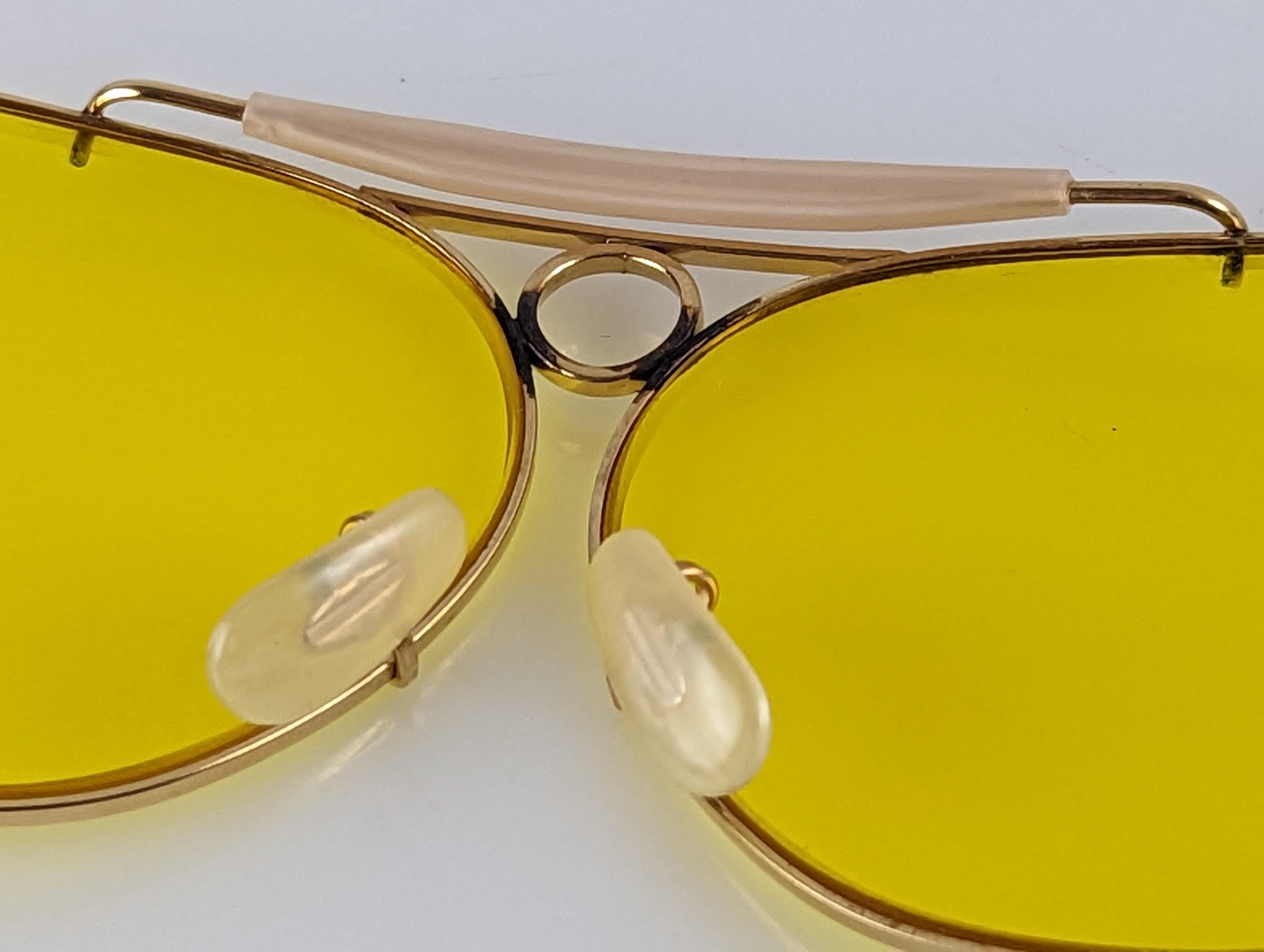 Exclusive Rayban Bausch & Lomb Ray-Ban Shooter 1/30 10K GO Gold 1970s Glasses For Sale 1