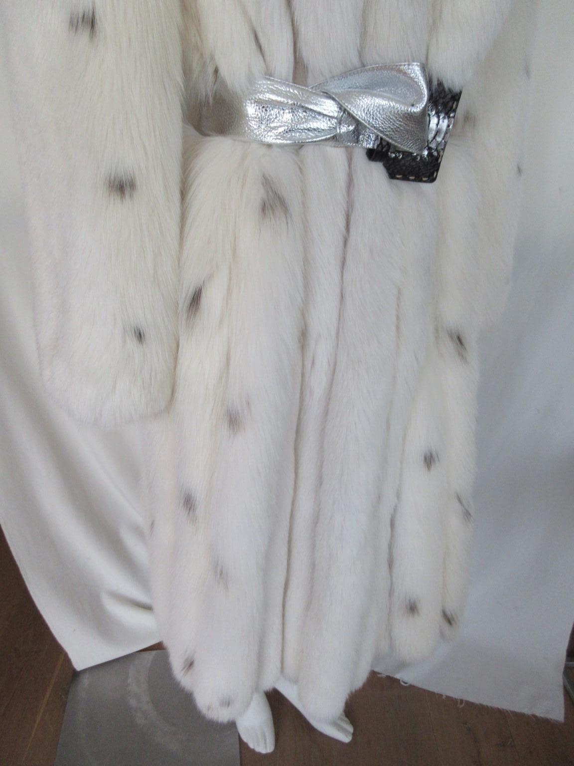 Exclusive Saga Fox White Fur Coat 6