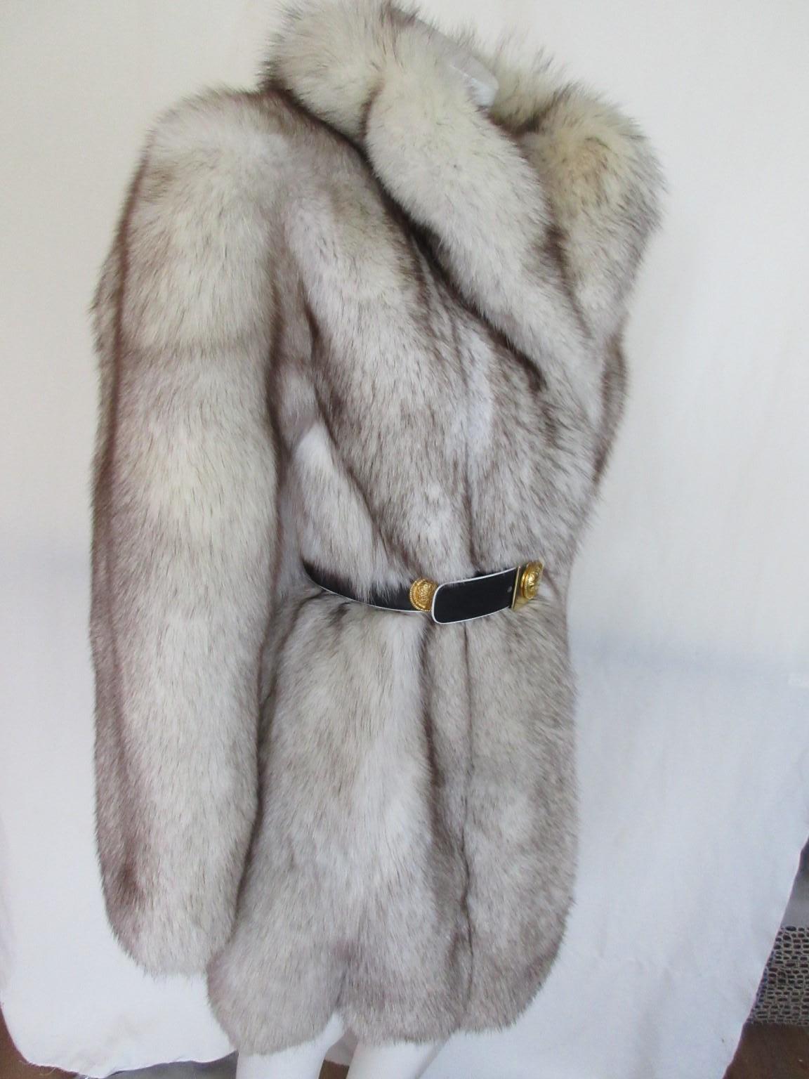 Exclusive Saga Fox White Fur Coat 6