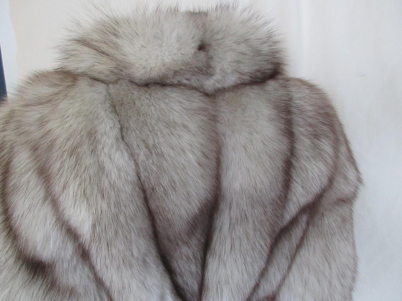 Women's or Men's Exclusive Saga Fox White Fur Coat