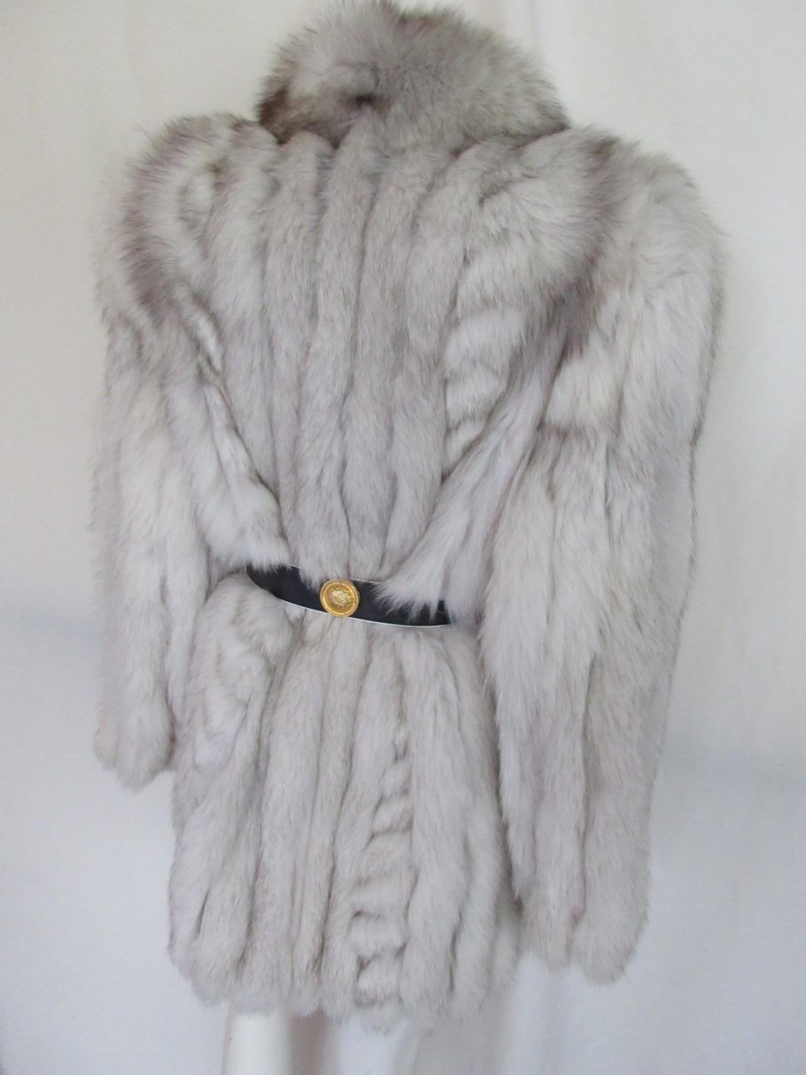 Women's or Men's Exclusive Saga Fox White Fur Coat