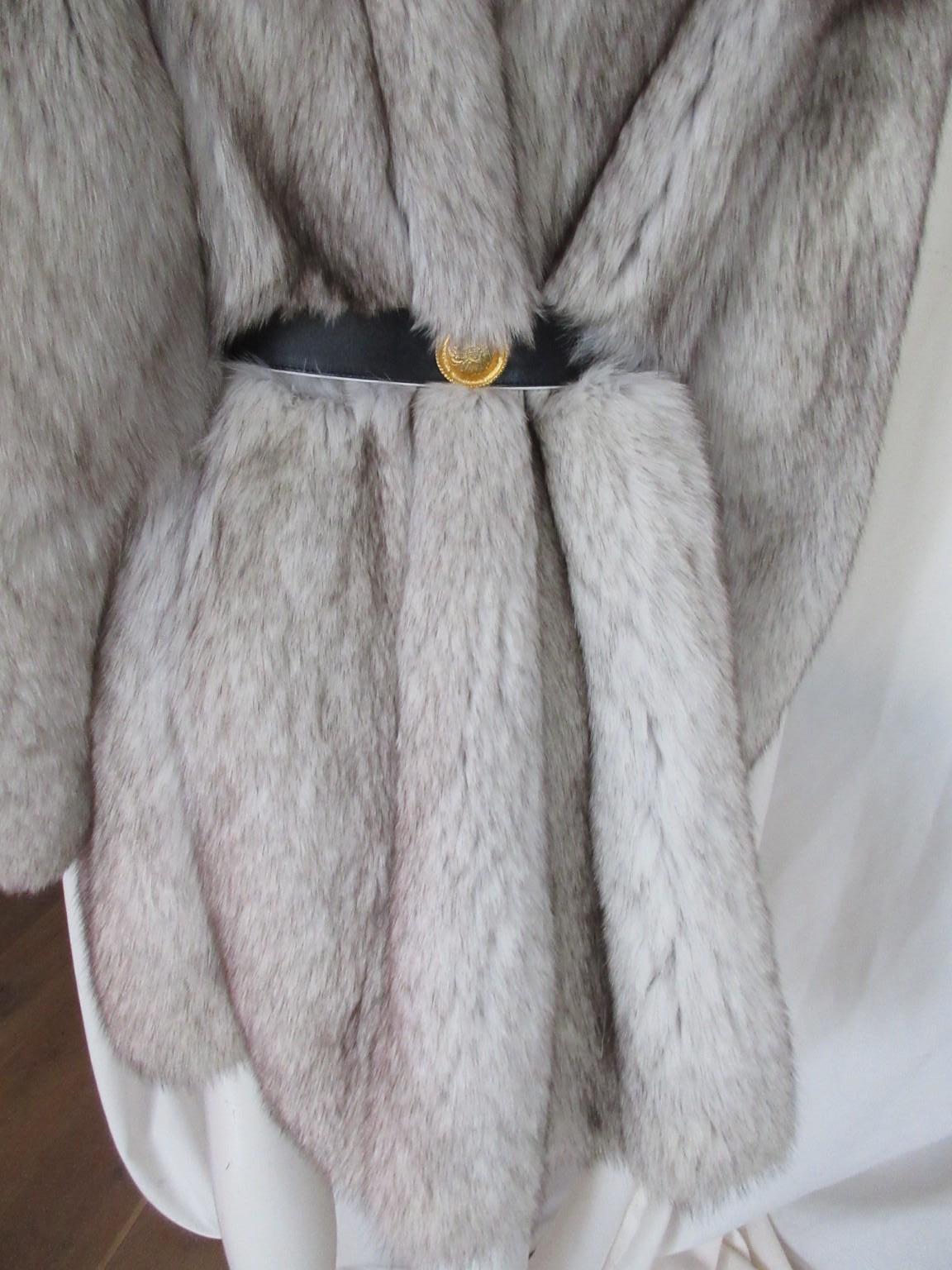 Exclusive Saga Fox White Fur Coat For Sale 1