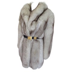 Exclusive Saga Fox White Fur Coat