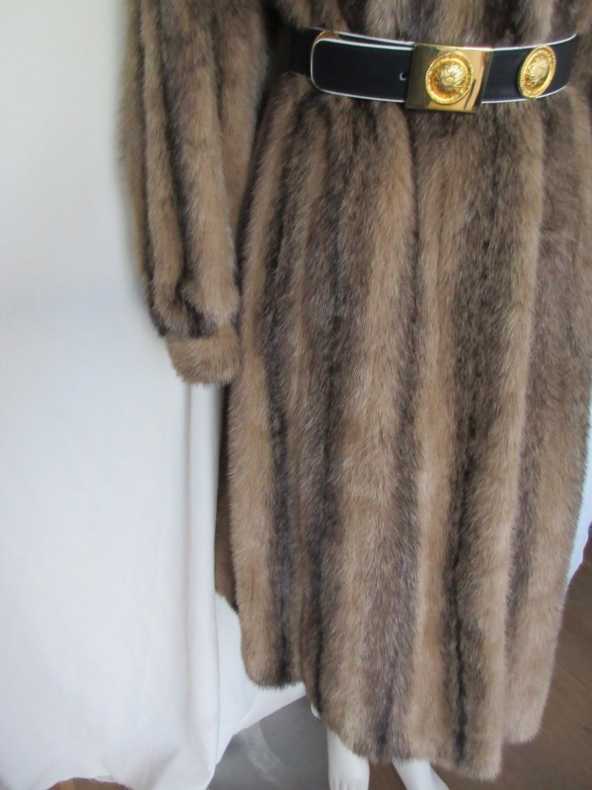 Women's or Men's Exclusive Saga Mink Fur Coat For Sale