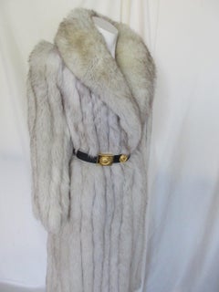 Exclusive Saga White Fox Long Coat