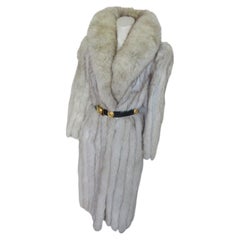 Exclusive Saga White Fox Long Coat