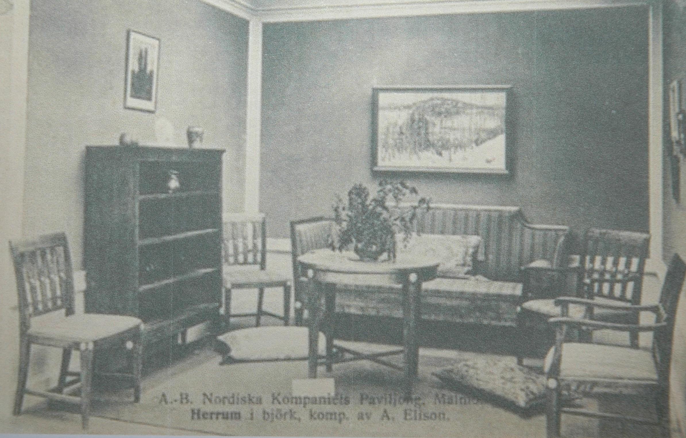 Exklusiver Verkauf von 6 Stühlen aus der Ausstellung von AB Nordiska Kompaniet in Malmoe 1914 im Zustand „Gut“ im Angebot in Djurhamn, SE