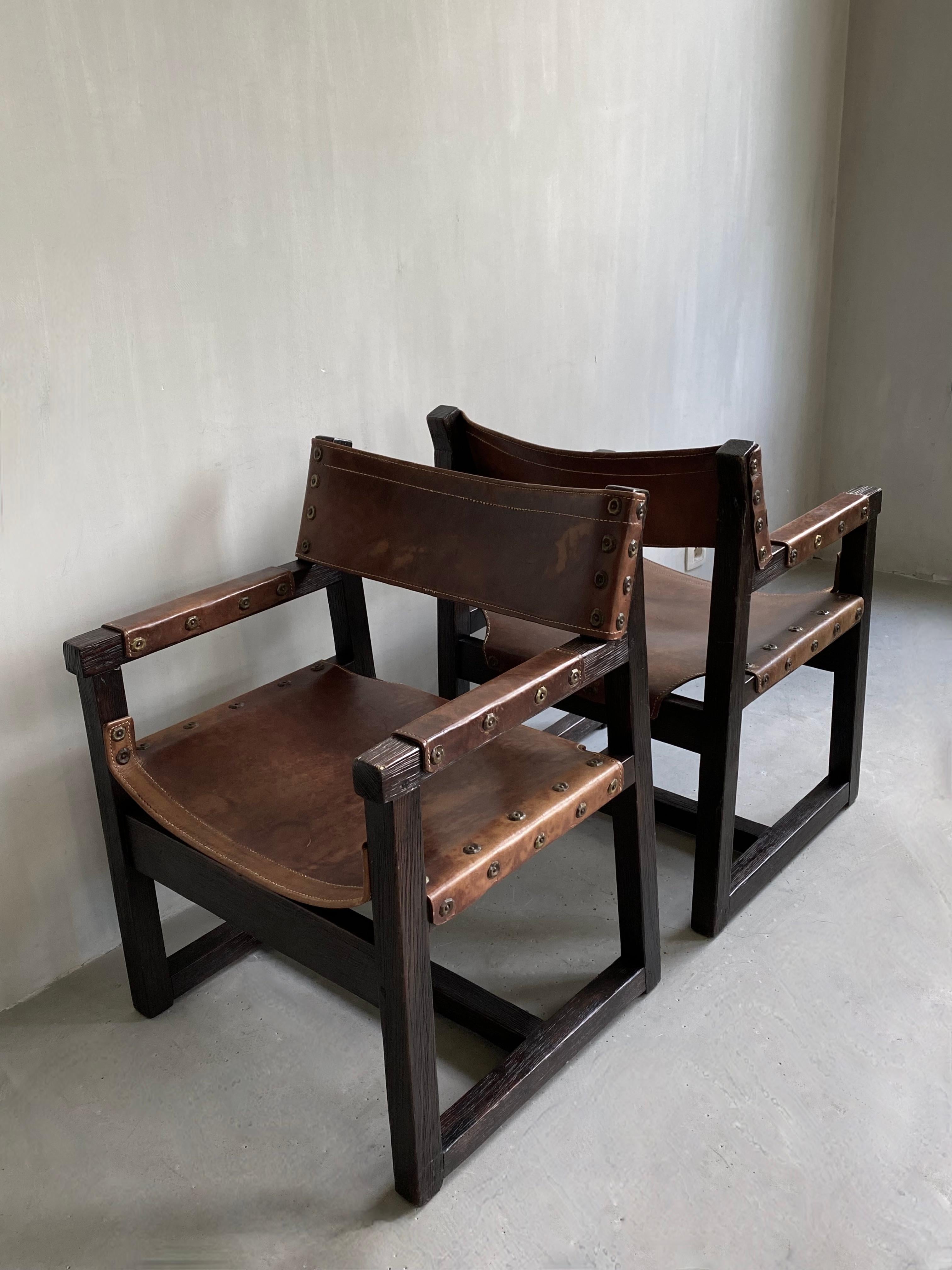 Mid-20th Century Exclusive Set of 6 Vintage Biosca Chairs For Sale