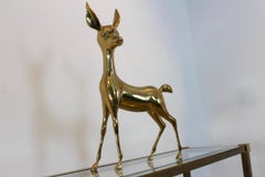 Exclusive Set of Extra Large ‘Bambi’ Brass Deer Sculptures, France, 1970s