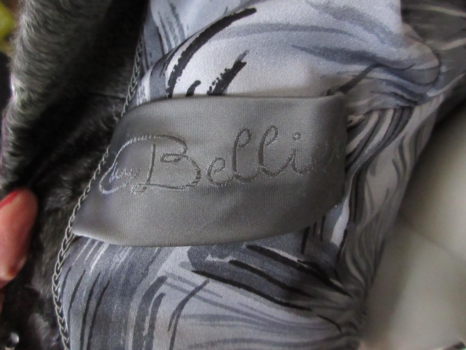Exclusive Silver Grey Broadtail Lamb Fur Coat For Sale 4
