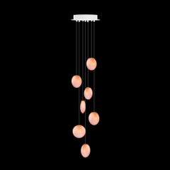 Sunset Glass Ova C7 Pendant Cluster by Matthew McCormick, Canada