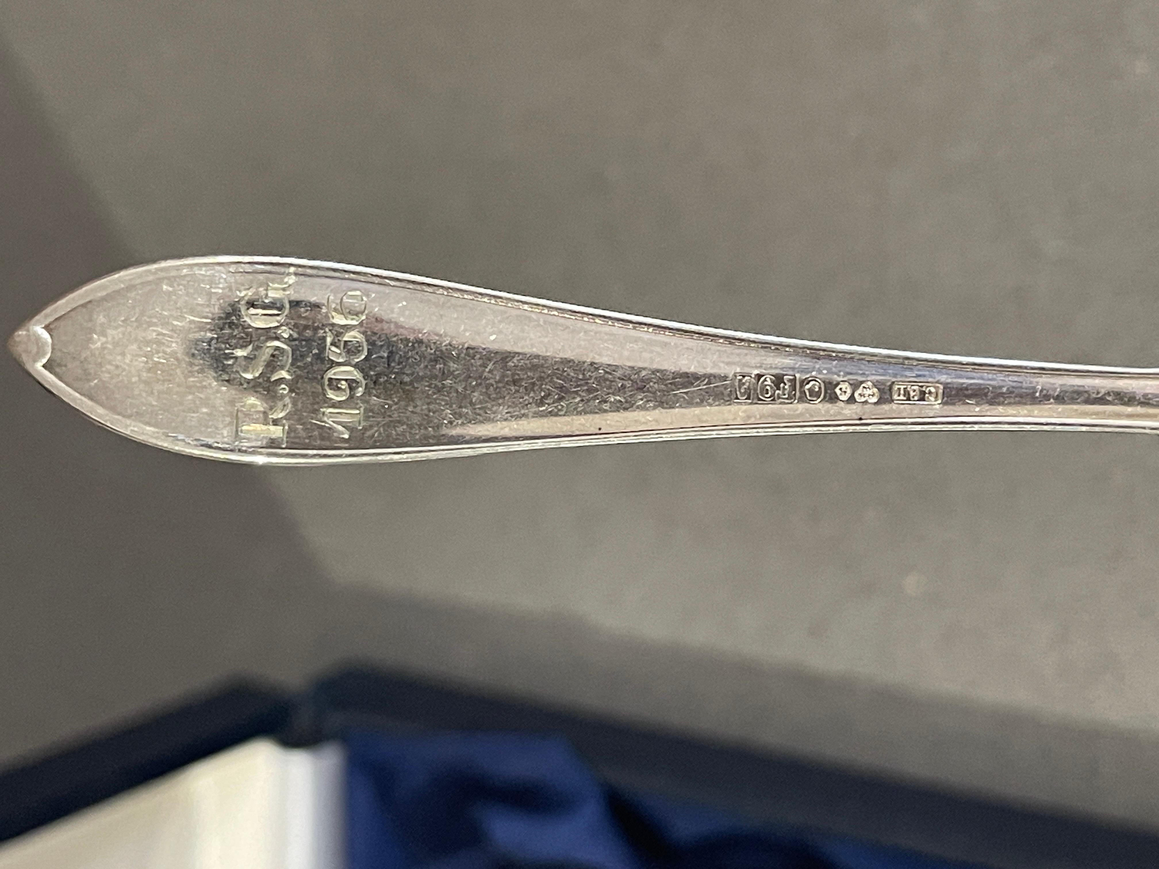 Exclusive Tea COFFEE SPOONS, 12 pcs. Sterling Silver & Box, Markströms Guldsmed 6