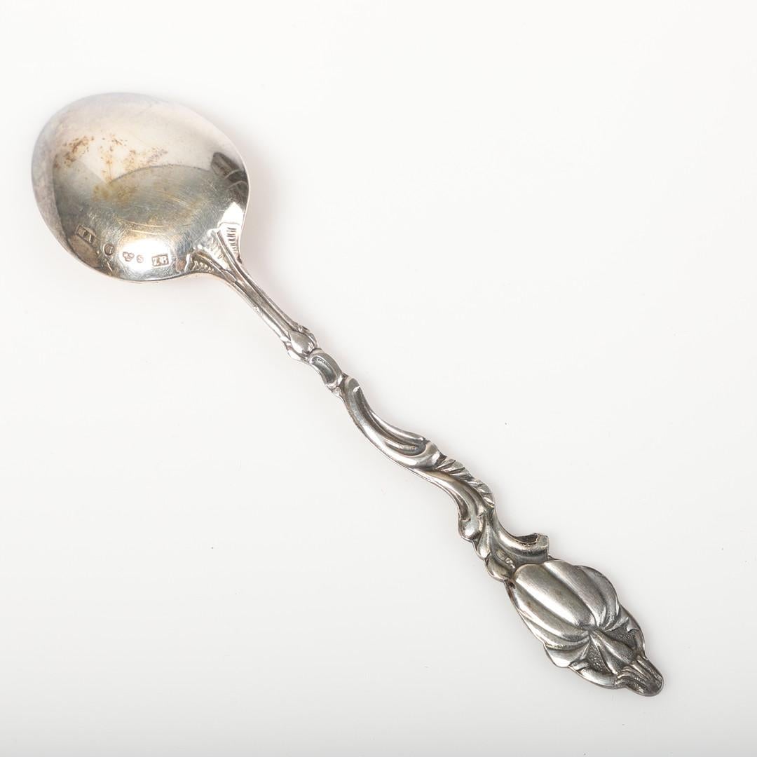 Cucharillas de café exclusivas para té, 12 uds. Plata de ley y caja, Model Olga Art Decó en venta