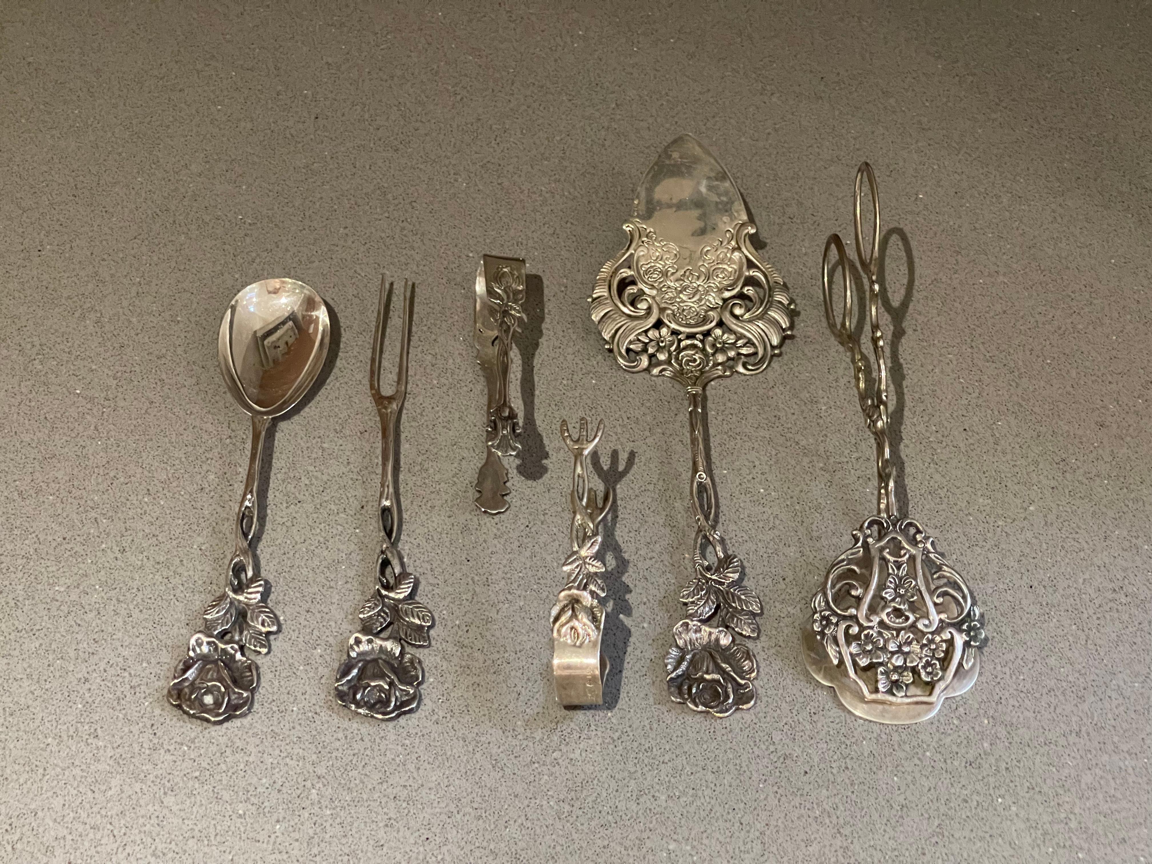 Cucharillas de café exclusivas para té, 12 uds. Espátula y TONOS para Tartas de Plata de Ley y Caja. en venta 8