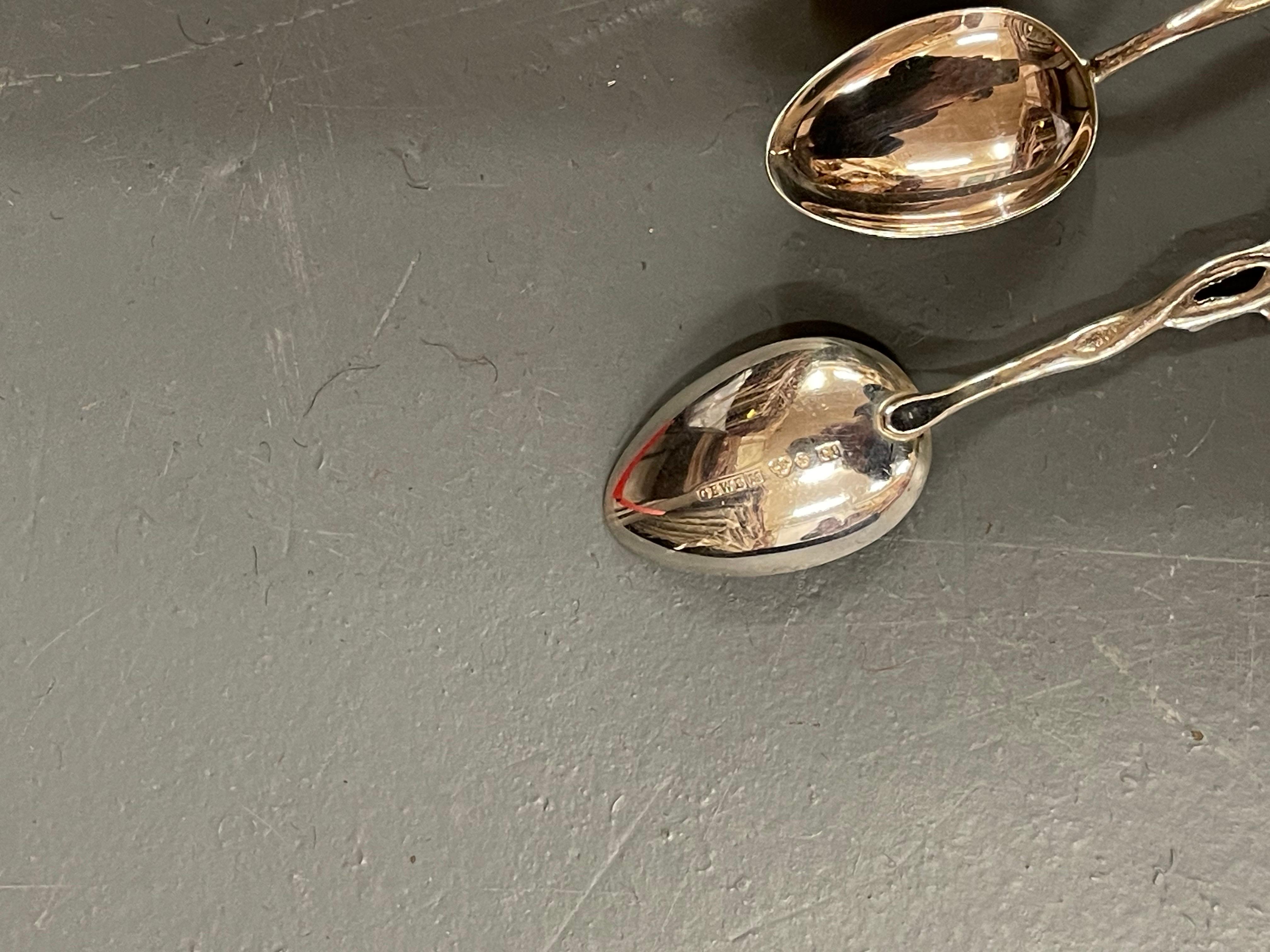 Gold Plate Exclusive Tea COFFEE SPOONS, 12pcs. Sterling Silver & Box Cake Spatula & TONGS. For Sale