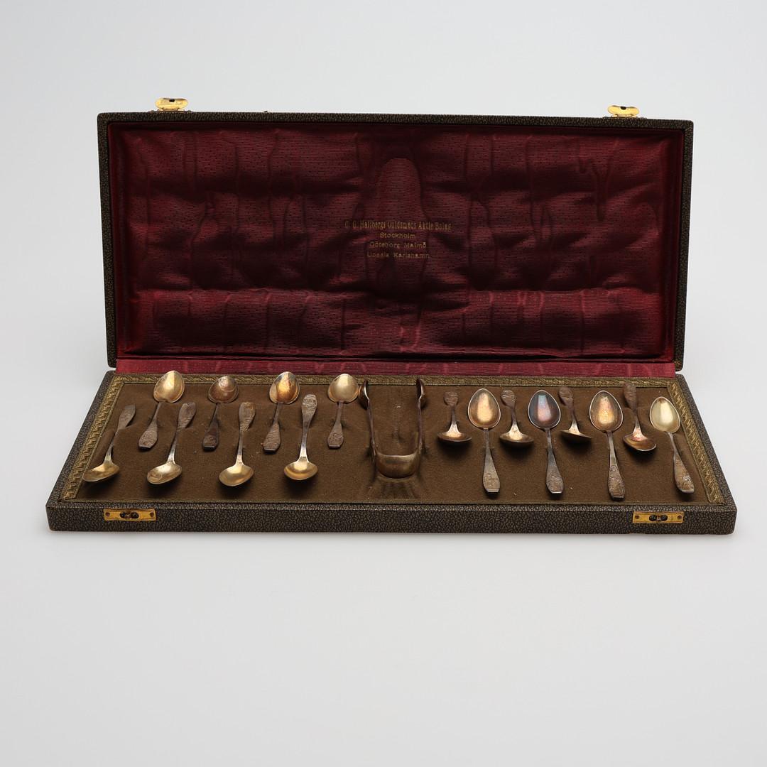 Cucharillas de café exclusivas para té, 47 uds. Caja de 4 juegos de plata de ley y colección de rarezas en venta 2
