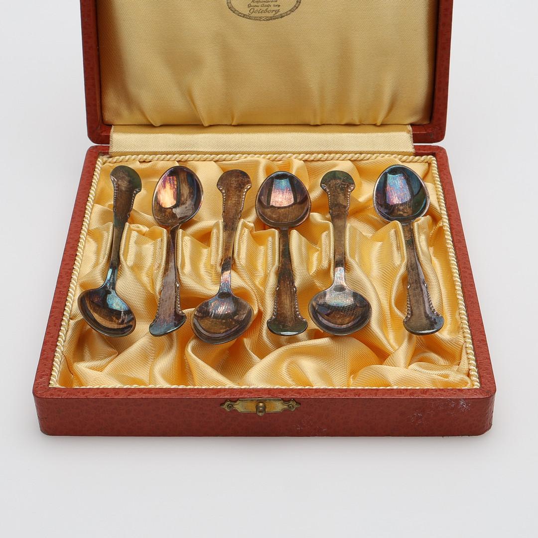Cucharillas de café exclusivas para té, 47 uds. Caja de 4 juegos de plata de ley y colección de rarezas principios del siglo XX en venta