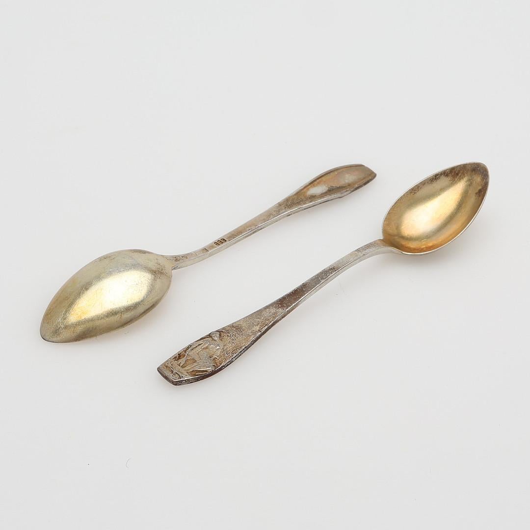 Cucharillas de café exclusivas para té, 47 uds. Caja de 4 juegos de plata de ley y colección de rarezas en venta 1