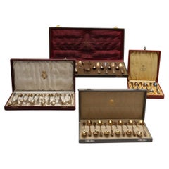 Exclusive Tea COFFEE SPOONS, 47 pcs. Sterling Silver & Rare Collection 4 Set Box