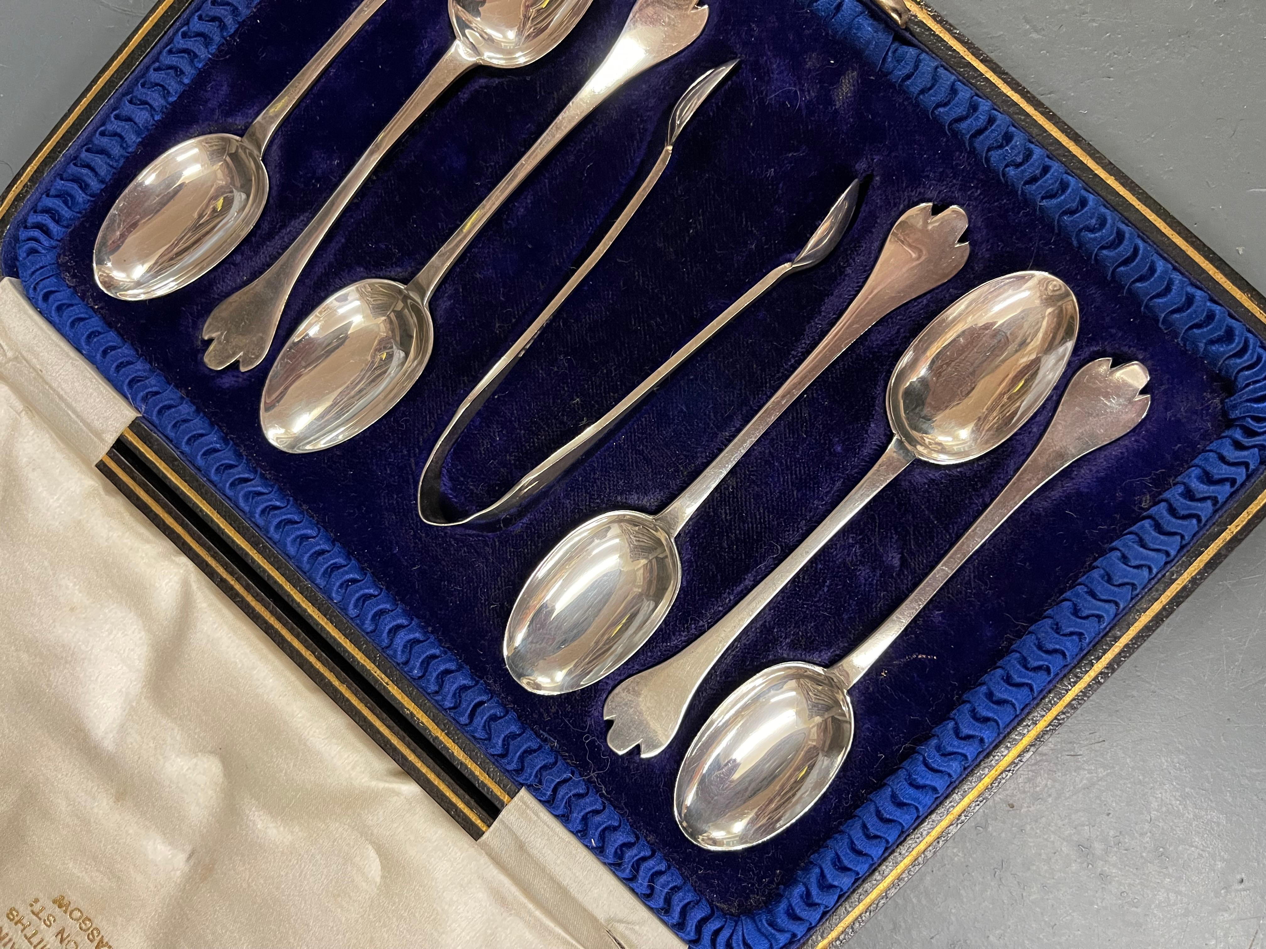 Cucharillas de café exclusivas para té, 7 uds. cucharillas y cucharas de plata de ley y caja. en venta 4
