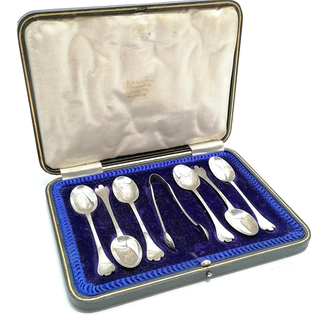 Cucharillas de café exclusivas para té, 7 uds. cucharillas y cucharas de plata de ley y caja. Sueco en venta