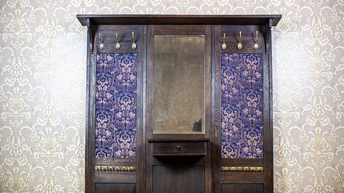 Exclusive Wardrobe from the Early 20th Century with Blue Decorative Elements 8