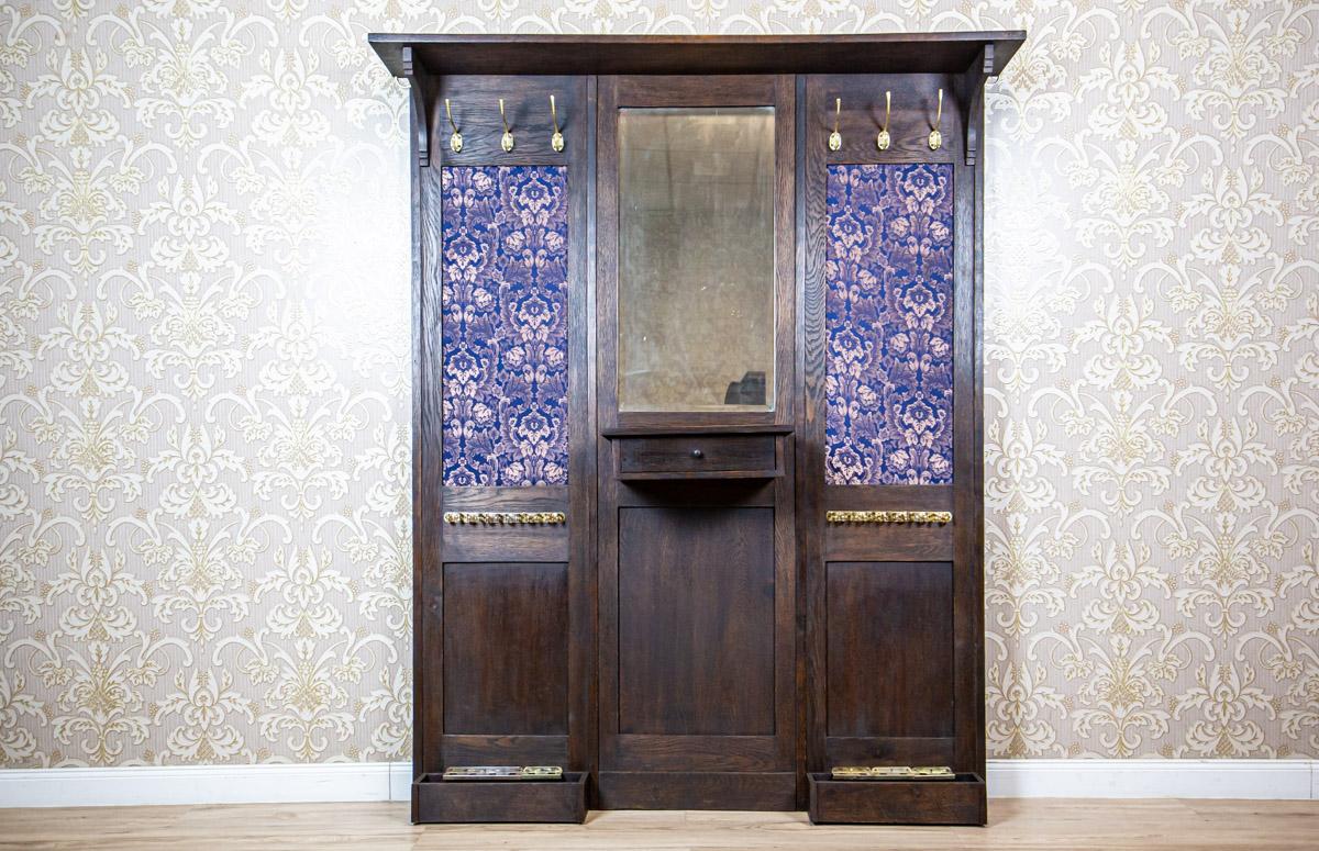 Exclusive Wardrobe from the Early 20th Century with Blue Decorative Elements 9