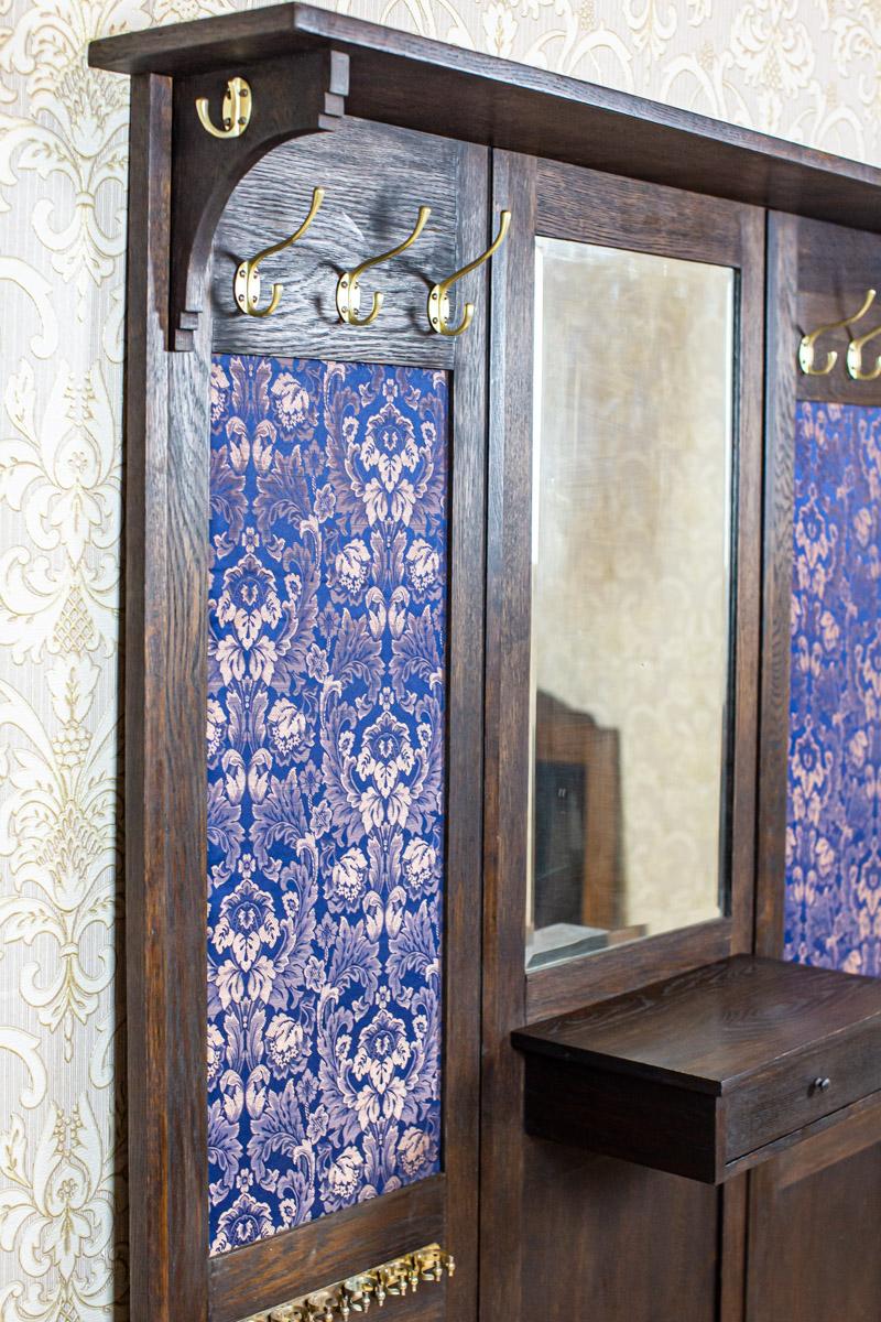 European Exclusive Wardrobe from the Early 20th Century with Blue Decorative Elements