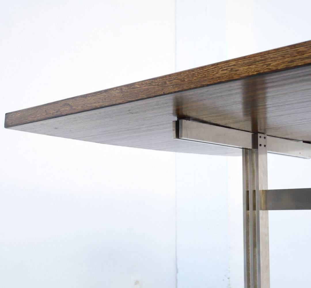 Table à manger en wengé exclusif de Jules Wabbes pour Mobilier Universel en vente 1