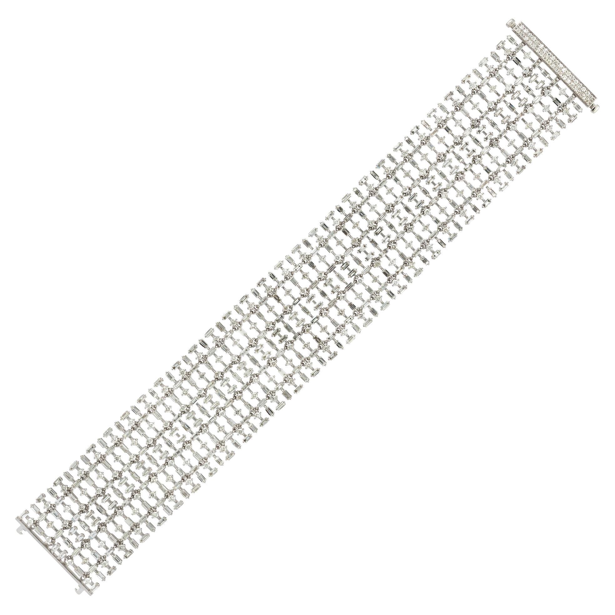 Bracelet exclusif en or blanc 18K avec diamant pour elle