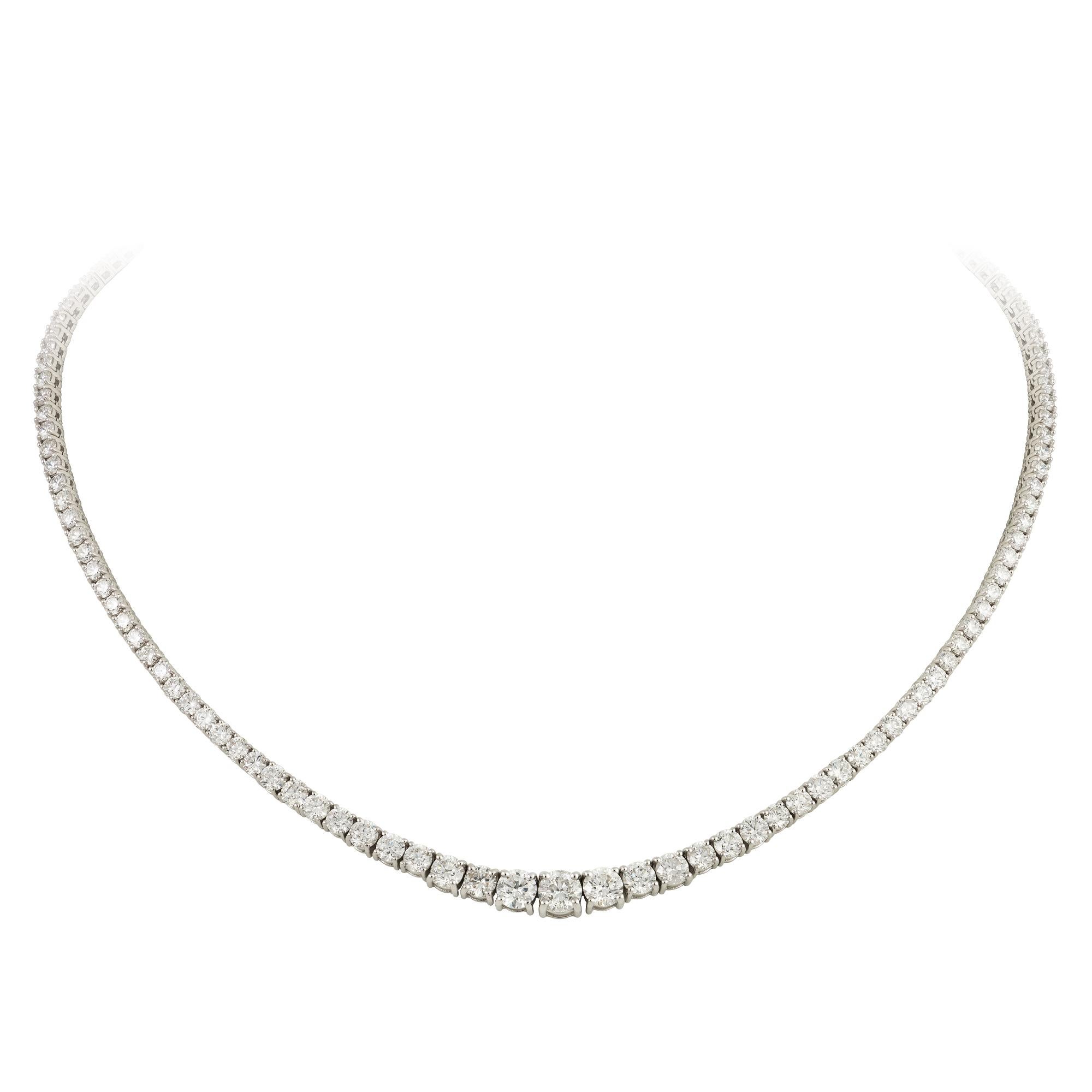 Exklusive Weißgold-Halskette aus 18 Karat Diamant für ihr (Moderne) im Angebot