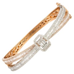 Exklusives 18 Karat Weiß-Roségold-Armband mit Diamanten für sie