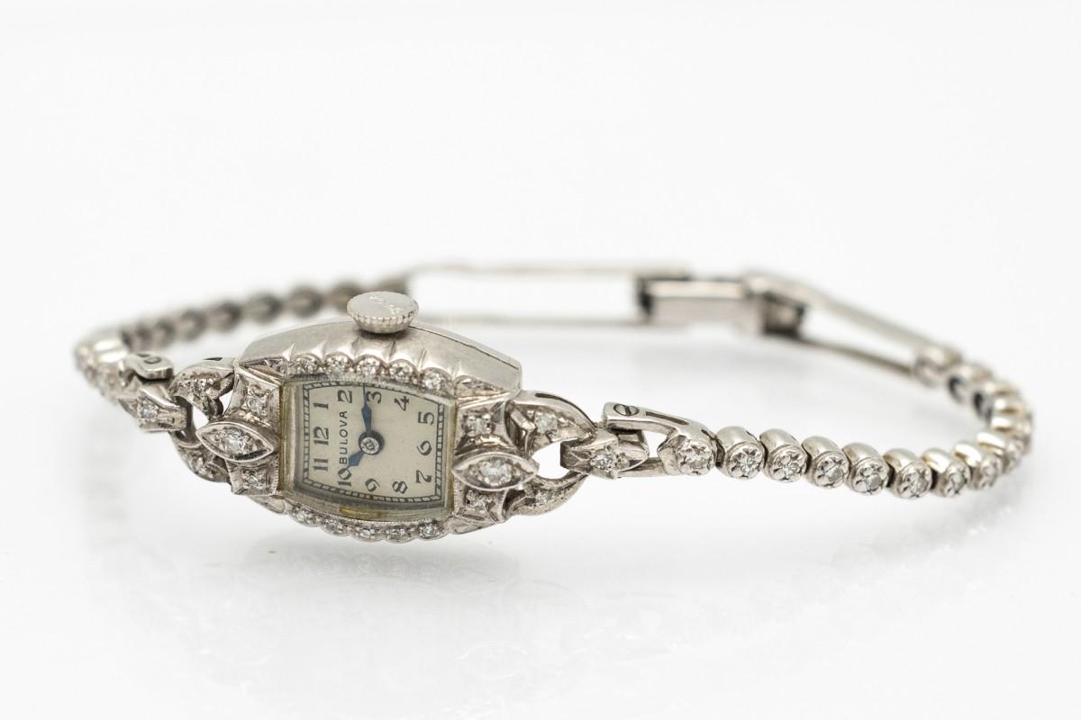 Exclusive women's diamond watch with diamonds, Bulova. 3