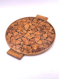 Excotic Mezcla Maderas Bandeja Art Decó