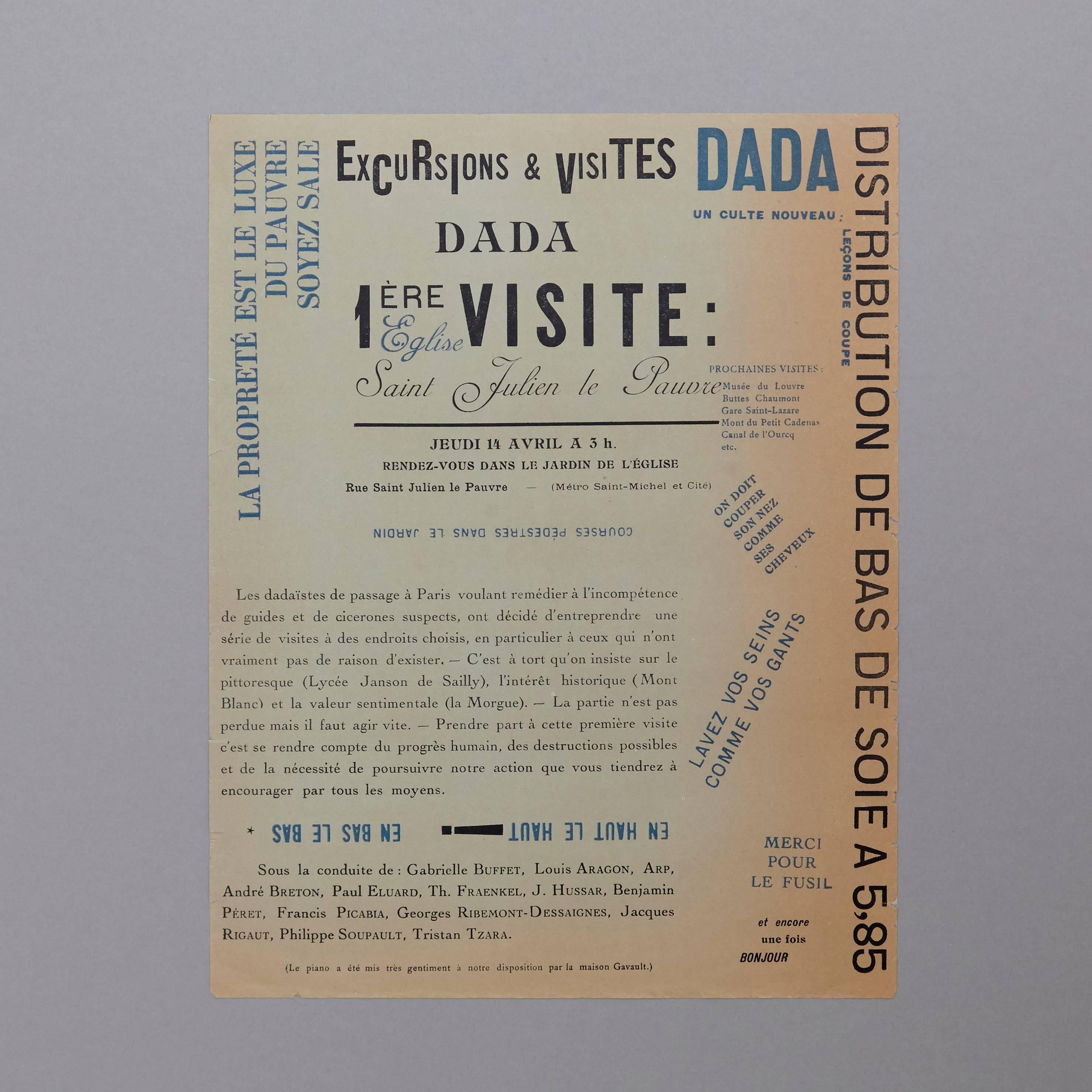 Mid-Century Modern Excursions and Visites Dada Tract, 1921