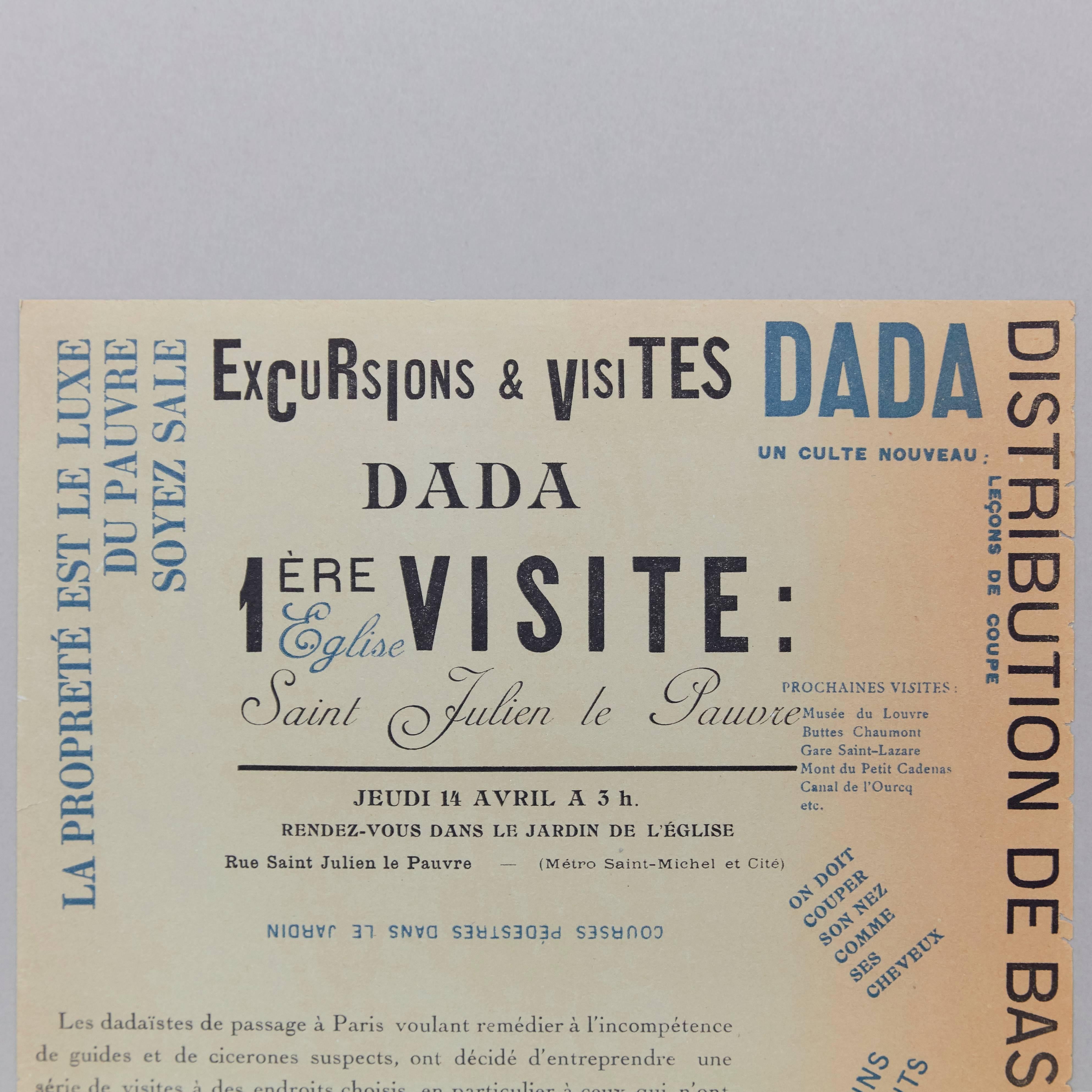 French Excursions and Visites Dada Tract, 1921