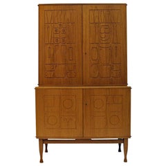 Execptional Teak Cabinet `Krus` by Yngve Ekström, Westberg Möbler 1955, Sweden
