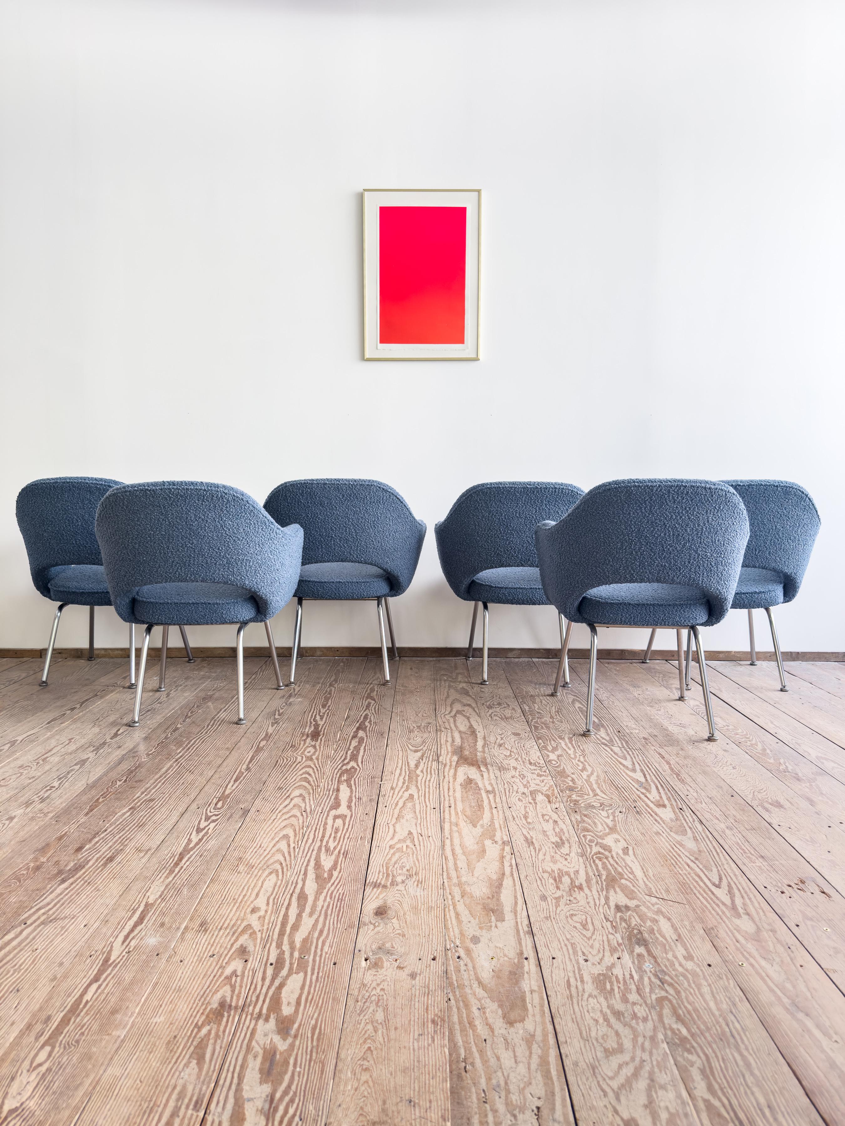 Mid-Century moderno Poltrone direzionali di Eero Saarinen, Knoll International, Germania, Set di 6 in vendita