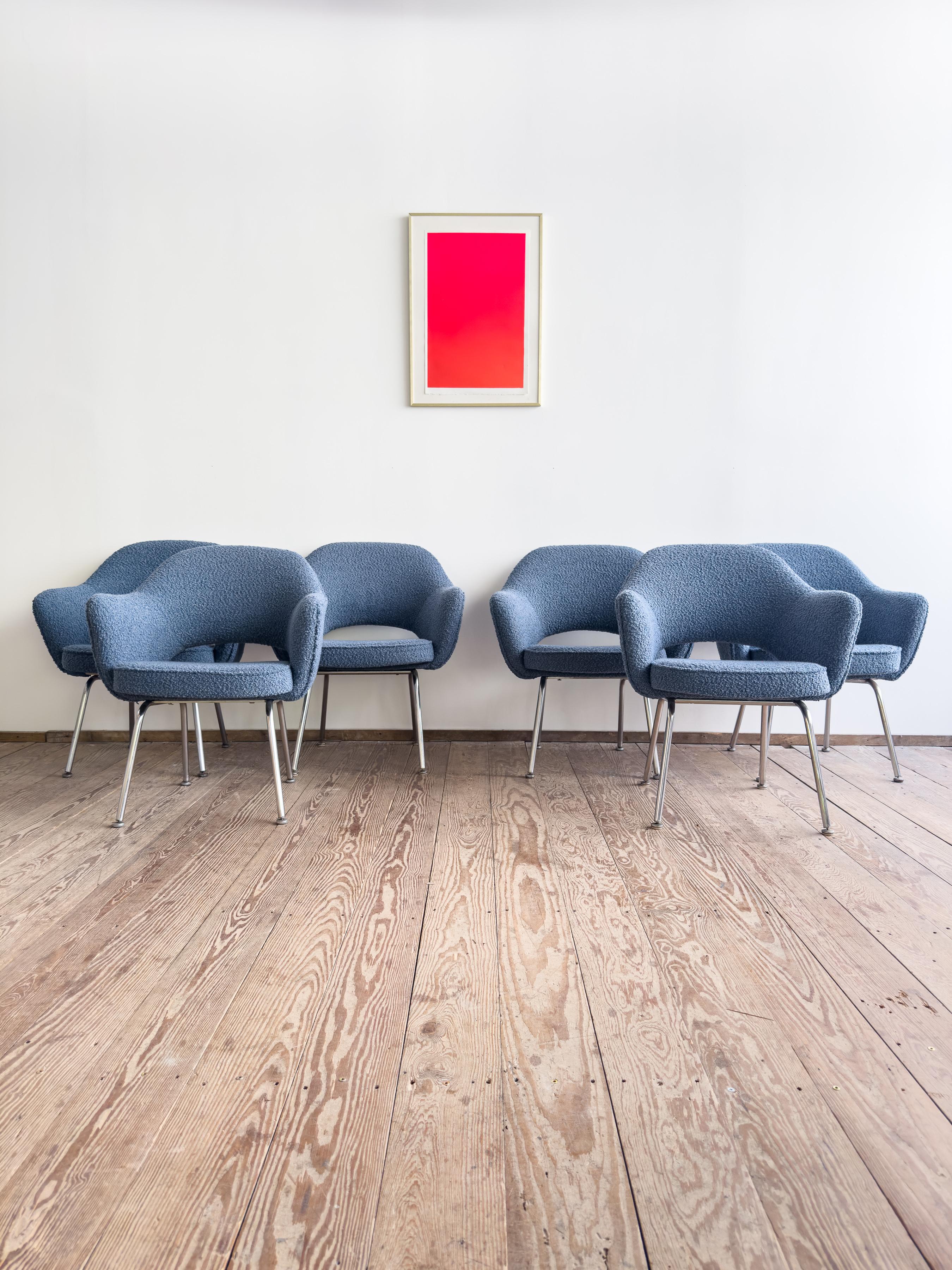Tedesco Poltrone direzionali di Eero Saarinen, Knoll International, Germania, Set di 6 in vendita