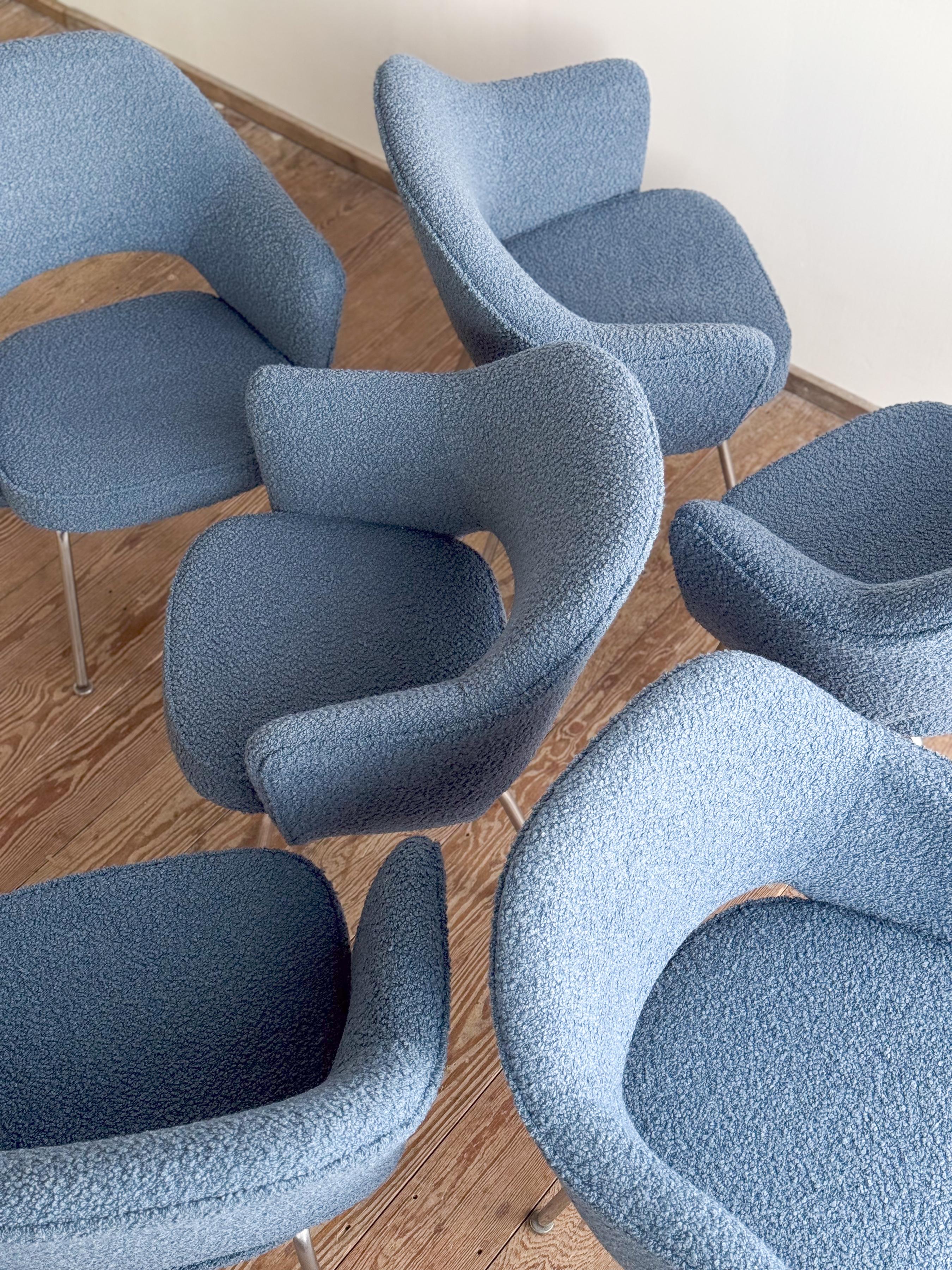 XX secolo Poltrone direzionali di Eero Saarinen, Knoll International, Germania, Set di 6 in vendita
