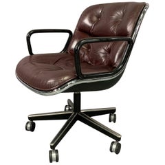 Executive Chair by Charles Pollock for Knoll International in Cordovan Leather