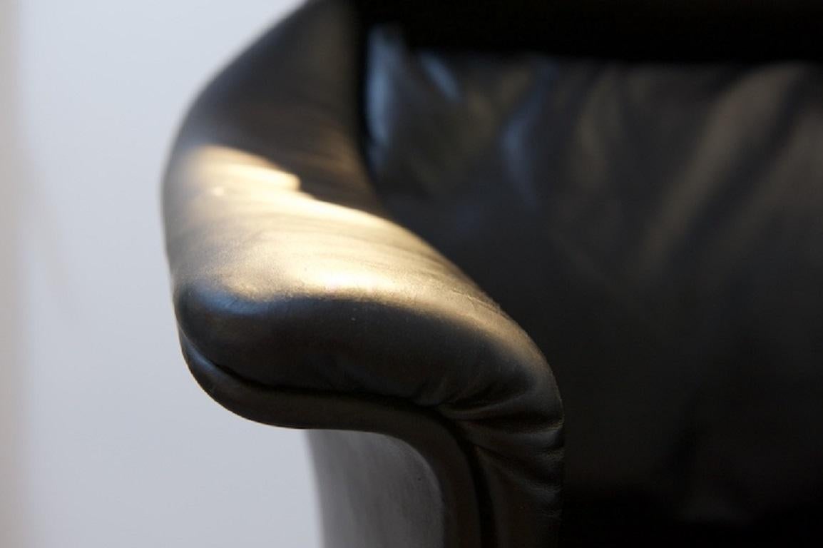 Executive Chair Giroflex 7041 by Martin Stoll, 1960s, Genuine Leather For Sale 2