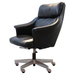 Executive Chair Giroflex 7041 by Martin Stoll, 1960s, Genuine Leather