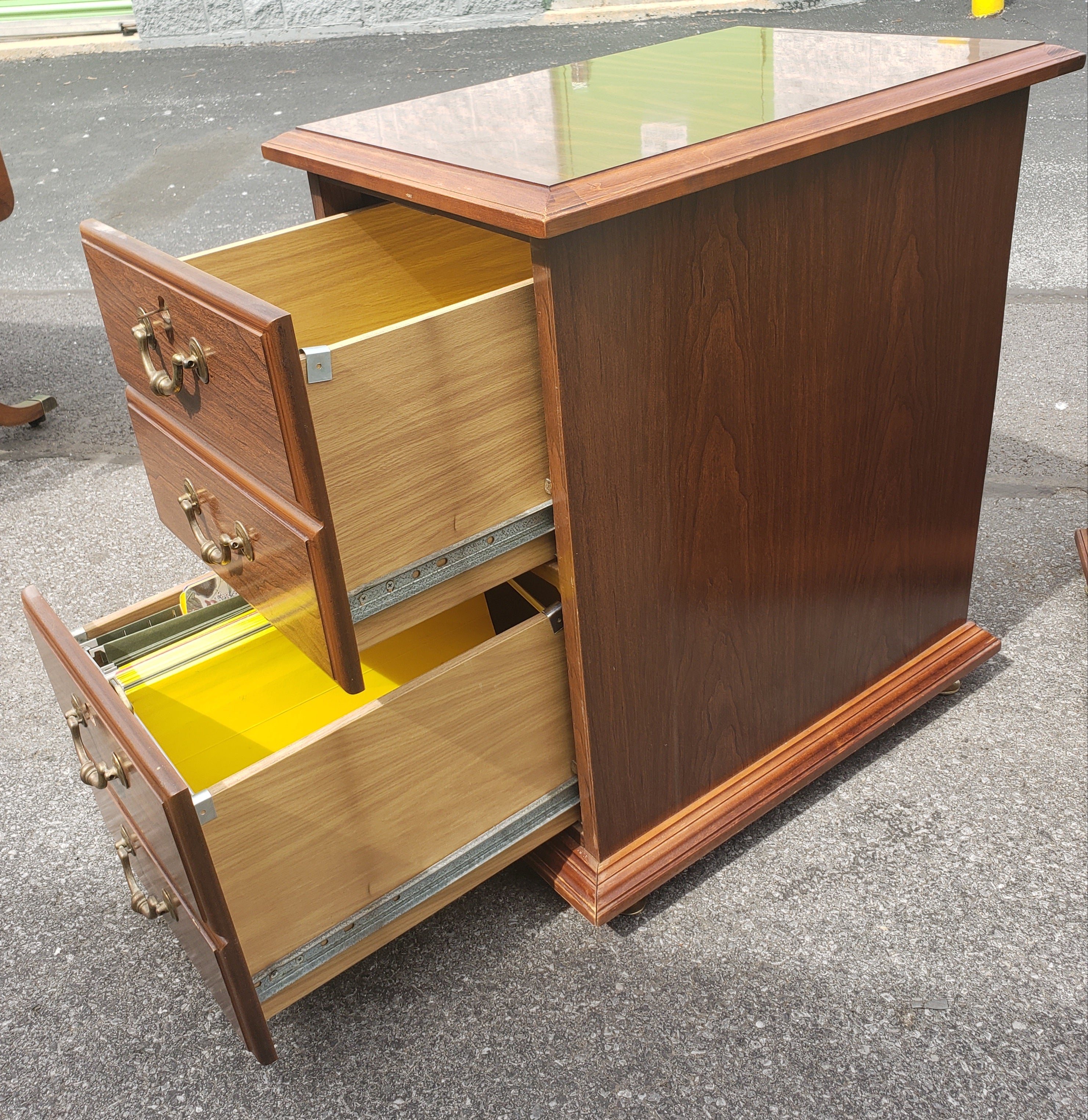 Executive Chippendale Locking Filing Cabinets For Sale 3
