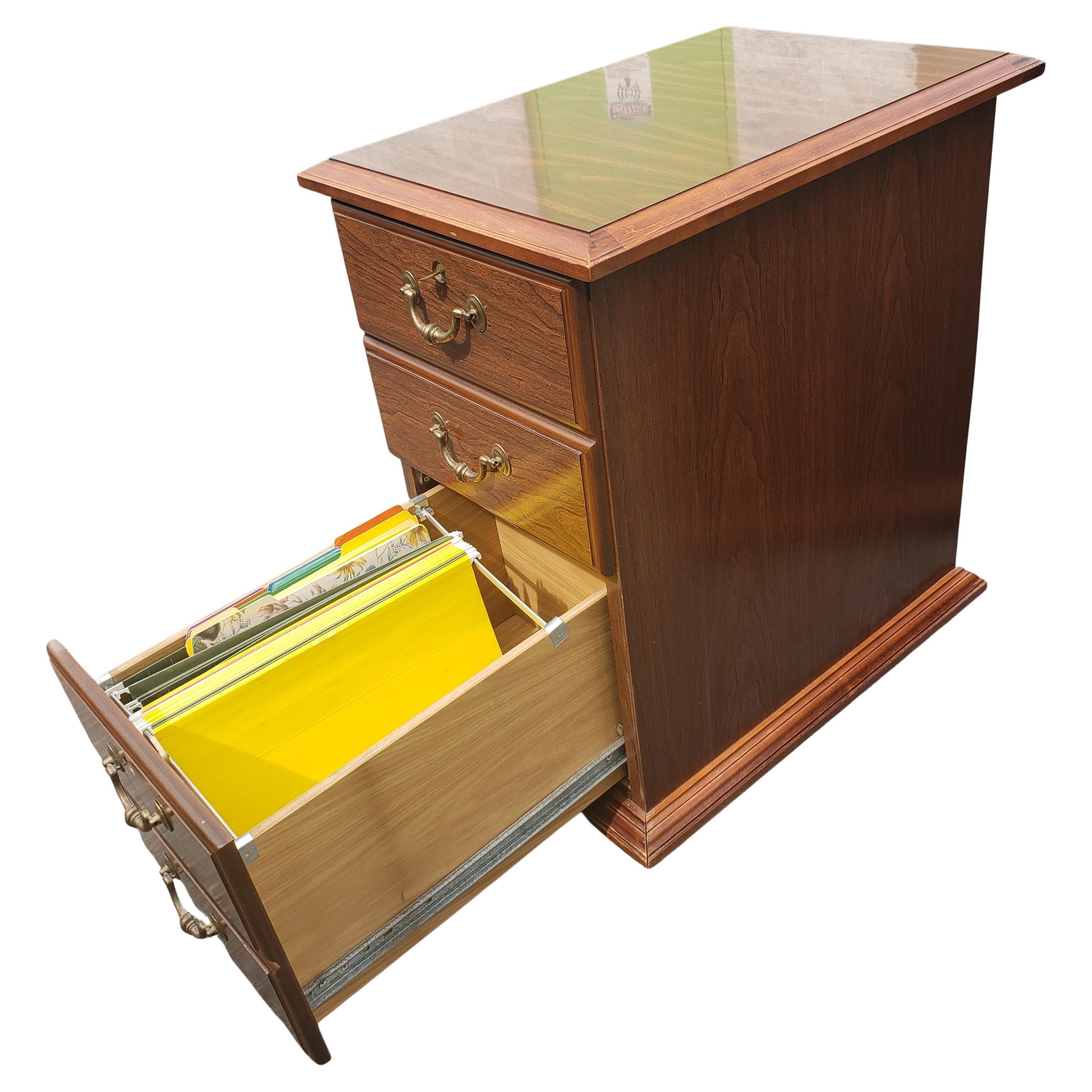 Executive Chippendale Locking Filing Cabinets In Good Condition For Sale In Germantown, MD